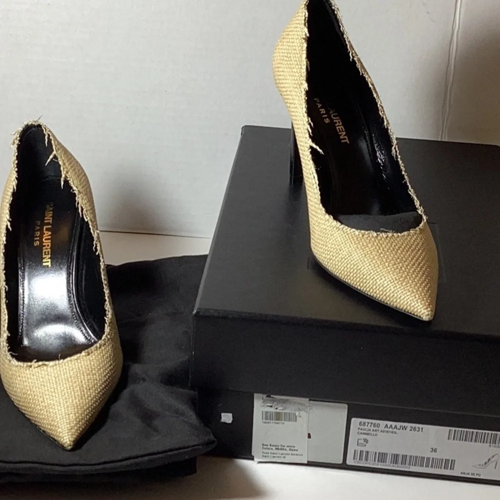 SAINT LAURENT
Anja raffia pumps - Picture 9 of 10